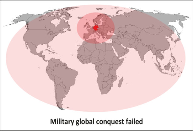 Germany’s World Conquest Plans_Weltkarte_Military conquest fail